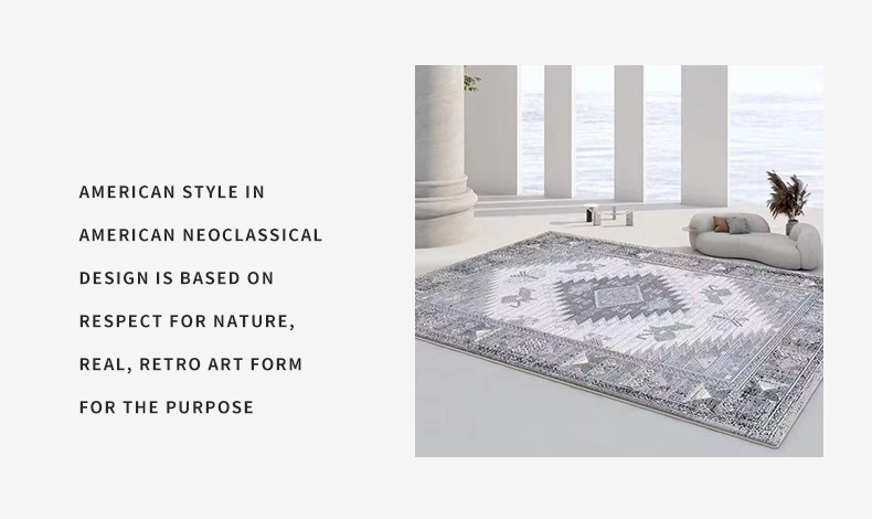 蓝灰系列地毯,民族风地毯,客厅地毯,卧室地毯