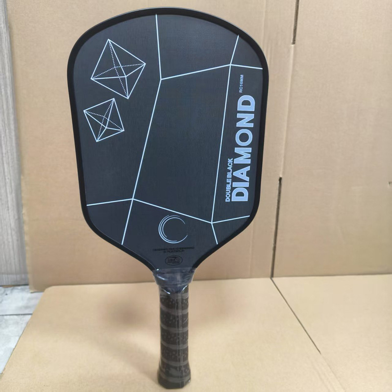 16mm 6.0 Black Pink Single Double Diamond Dbd Hot Forming Toray T700 Carbon Fiber Pickleball Racket