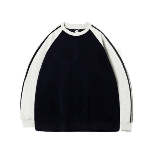 Back-covered neckline, fully matte faux cotton-blend milk silk composite—310g lightweight raglan-sleeve sweatshirt, glossy finish
