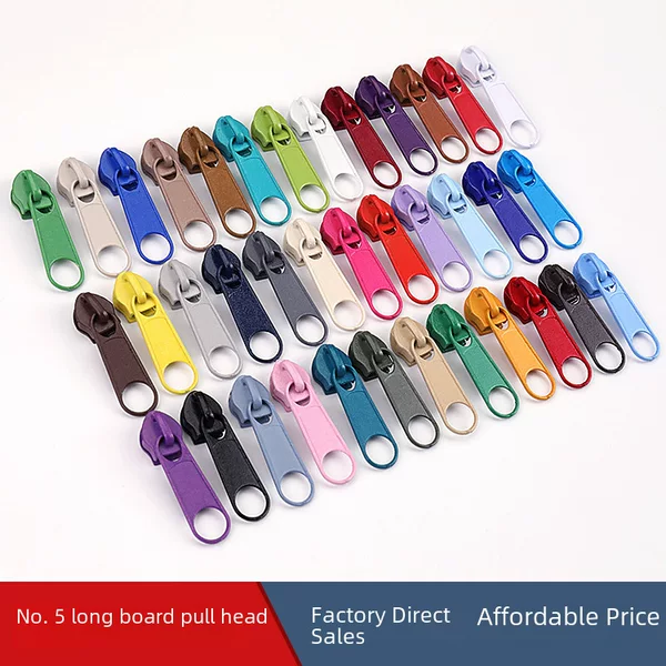Oco In-Stock Nylon Zipper Puller No. 5 Long Head Non-Locking Zipper Puller for Bags and Home Textile Accessories, Zipper Tail Cord Wholesale