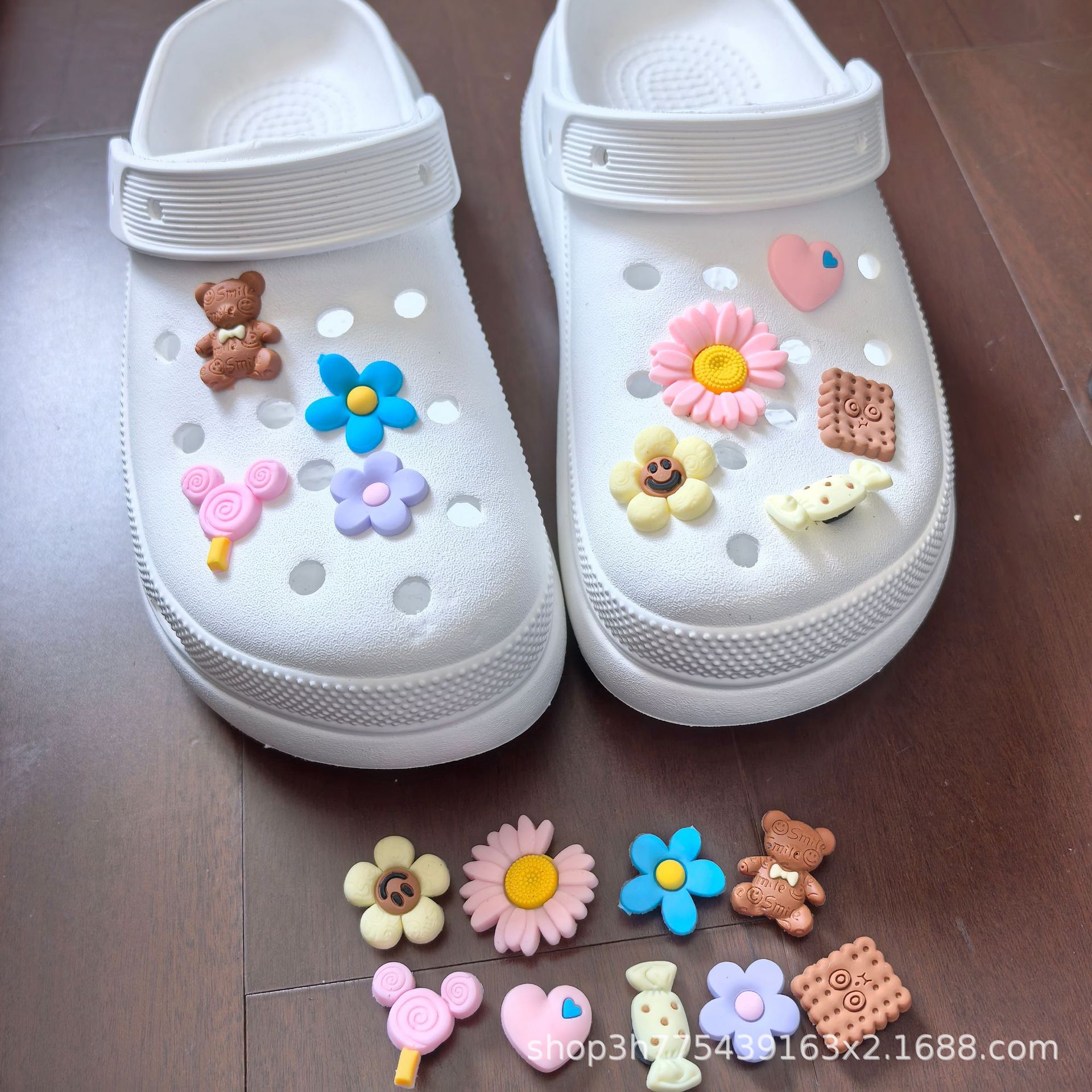 Nezha 多用途 DIY アクセサリー装飾取り外し可能な下駄バックル靴の花