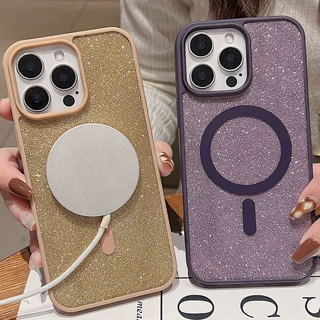 闪粉大孔磁吸iphone17promax手机壳适用苹果16/15亚克力14/13跨境