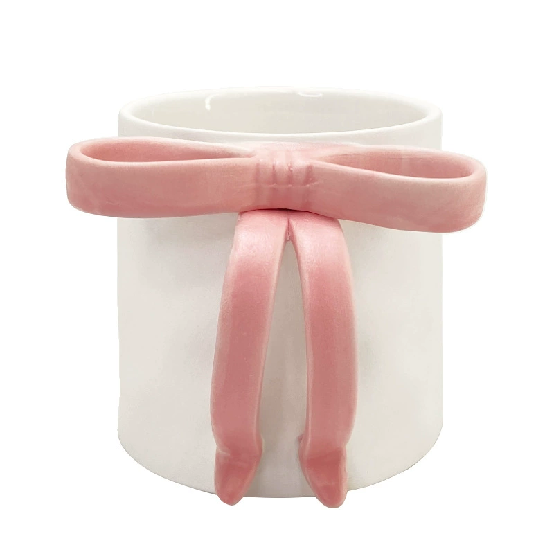 (Cross-border trading), coffee cute three dimensional afternoon tea with bow, 3D