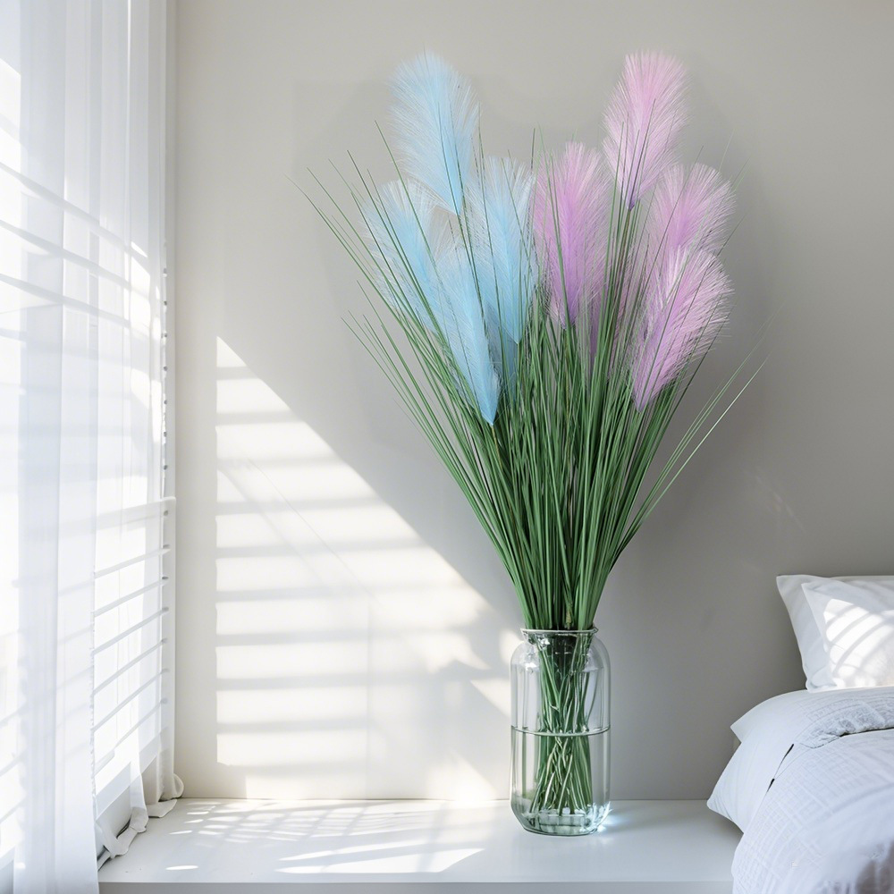 Simulación de caña hierba cola de perro hierba flores falsas plantas en el hogar sala de estar club ventanas del centro comercial decoración de plantación verde