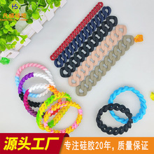 欧美时尚麻花编织手环手腕带饰品创意麻花硅胶手环厂家专注供应