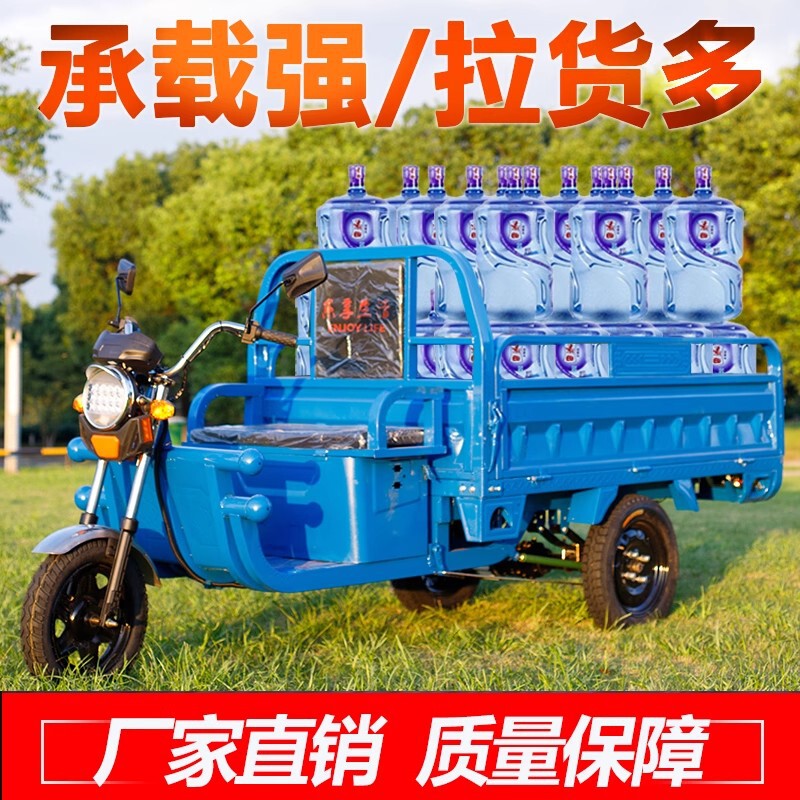 Electric Tricycle for Cargo, Heavy-Duty Three-Wheel Electric Battery Vehicle for Home Use, Large Agricultural Tricycle for Market Stalls and Delivery Electric Tricycle for Cargo, Heavy-Duty Three-Wheel Electric Battery Vehicle for Home Use, Large Agricultural Tricycle for Market Stalls and Delivery