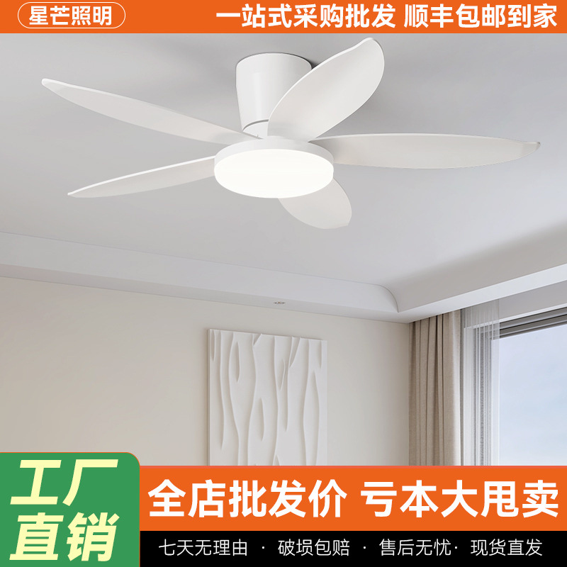 Frequency Conversion Fan Lamp Living Room Bedroom Home Ceiling Ceiling Fan Lamp Restaurant Lamp Fan Integrated Electric Ceiling Fan Lamp Wholesale