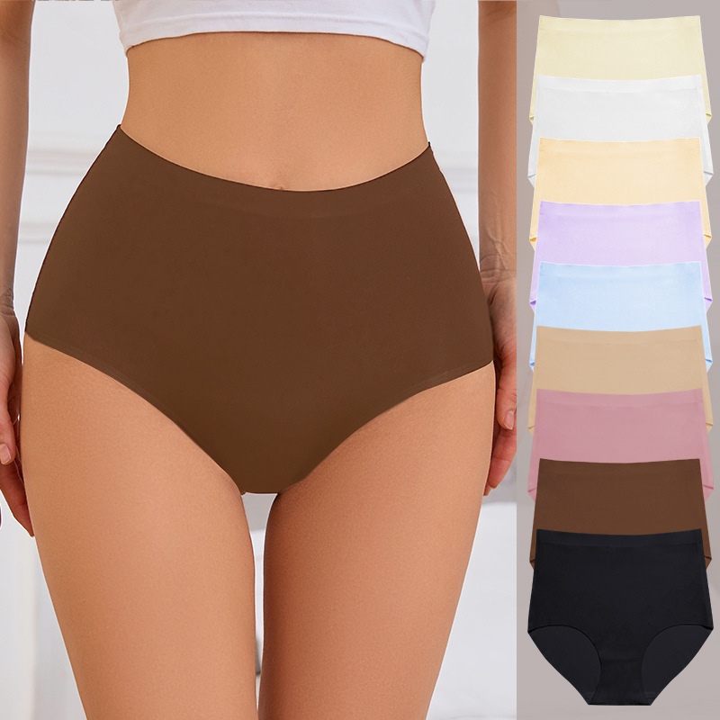 Cross-Border Amazon Women's High-Waisted Tummy Control Panties, Breathable and Comfortable, Pure Cotton Crotch, Butt-Lifting, Seamless European and American Style Women's Briefs