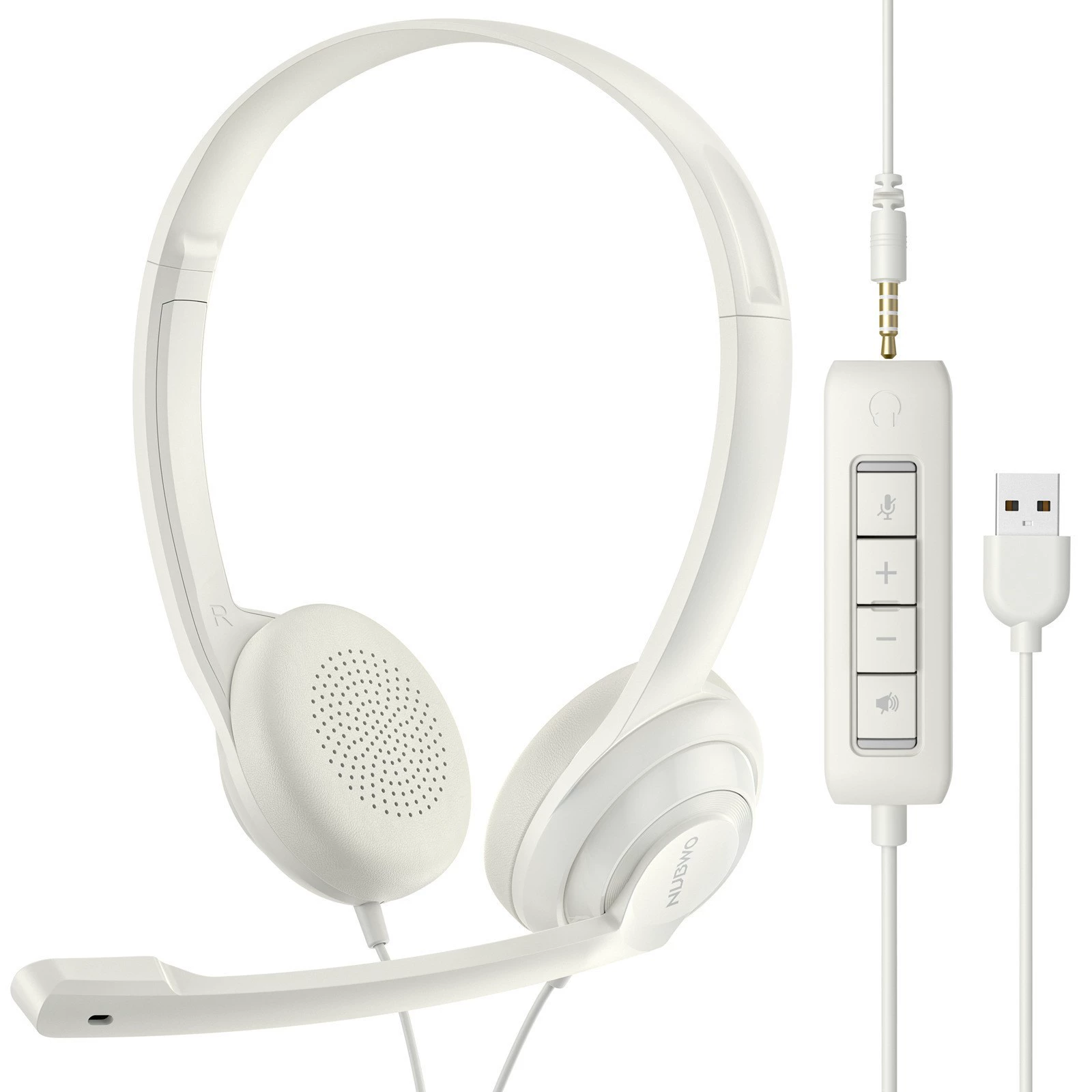 NUBWO/ HW02 гарнитура с оголовьем, двойной микрофон, USB/3.5 для мобильных телефонов и стриминга
