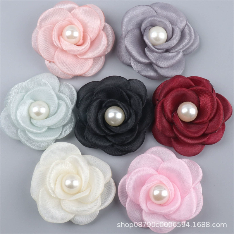 Ogan пряжа Камелия обувь шапка одежда аксессуары сладкие корейская версия diy ручной работы подсветка жемчужная камелия аксессуары для волос