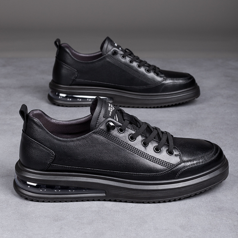 休闲皮鞋春季新款时尚潮男鞋子男软底舒适爸爸鞋厂家直销一件代发