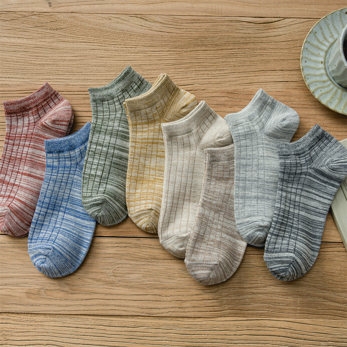 Boat socks for men and women imitation thick line simple short…