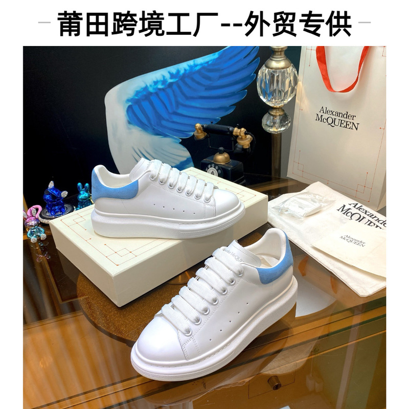 Putian Shoes European and American Cross-Border Mcqueen High-Quality White Sneakers for Men and Women, Couple Shoes with Hidden Height Increase, Trendy Versatile Sneakers Putian Shoes European and American Cross-Border Mcqueen High-Quality White Sneakers for Men and Women, Couple Shoes with Hidden Height Increase, Trendy Versatile Sneakers