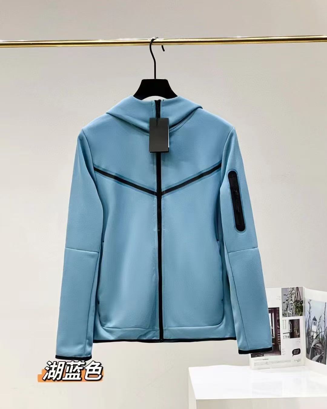 Other Hooded Jacket Air Layer Zip Up Lake Blue