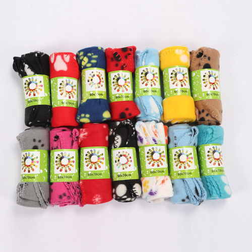 Over 100 items Double-sided velvet blanket for dogs, warm pet blanket, cat and dog paw print blanket, sleeping pad, pet pad