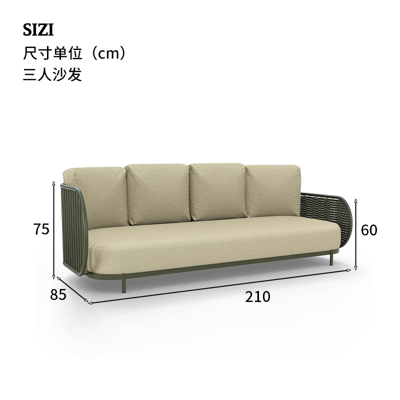 Combinación de sofá al aire libre patio al aire libre villa al aire libre sala de estar hotel famoso hotel club de ocio terraza sofá de caña