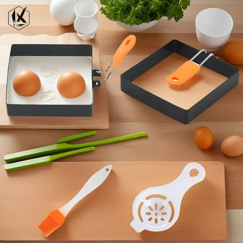 不锈钢煎蛋模具家用方形煎荷包蛋模具三明治肉饼小工具不粘煎蛋器