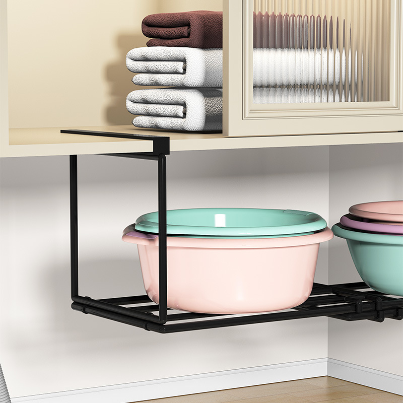 Furnishings storage rack free of punching and washing table cabinets…