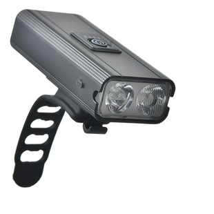 Double-hole bicycle light USB rechargeable outdoor riding light electric red light warning lighting bicycle headlight
