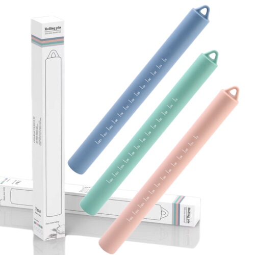 Silicone rolling pin all-inclusive stainless steel rolling artifact baking flour stick dumpling wrapper special tool kneading stick