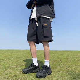工装短裤男2025夏季运动沙滩裤宽松百搭直筒大码休闲中裤宽松舒适