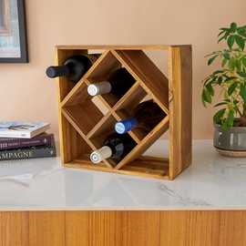 木质酒架独立式经典风格储酒架桌面小型多层红酒白酒黄酒收纳架
