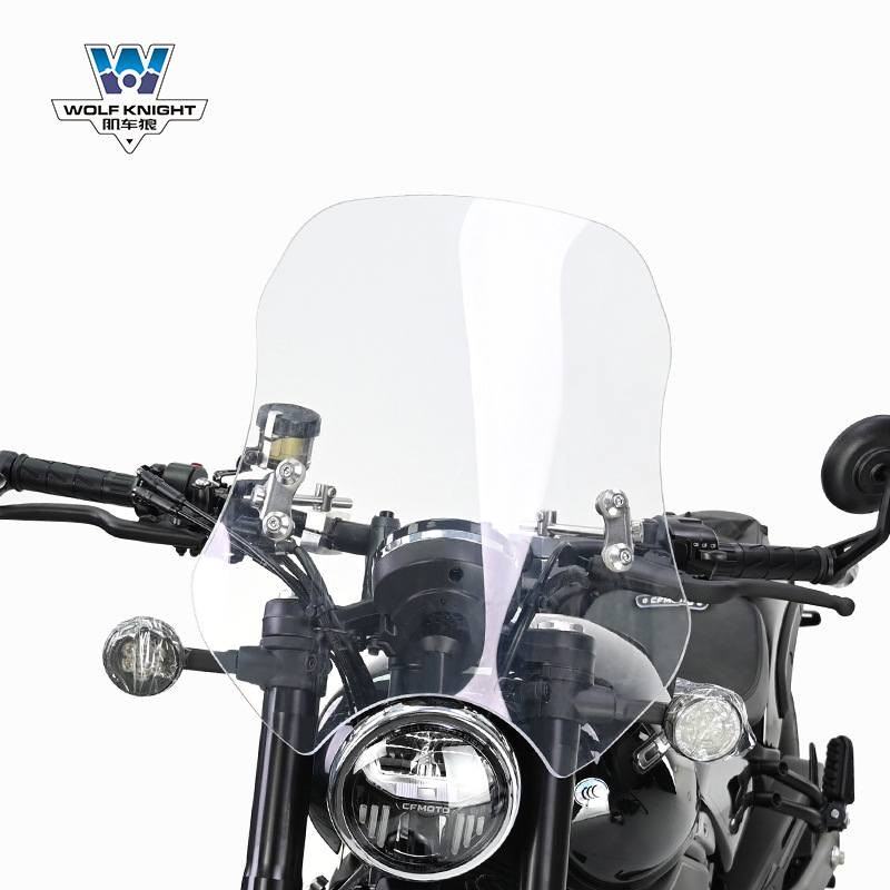 CF Moto – Motorcycle Windshield Motorcycle front windshield - transparent-5mm-tempered-glass-45cm-high