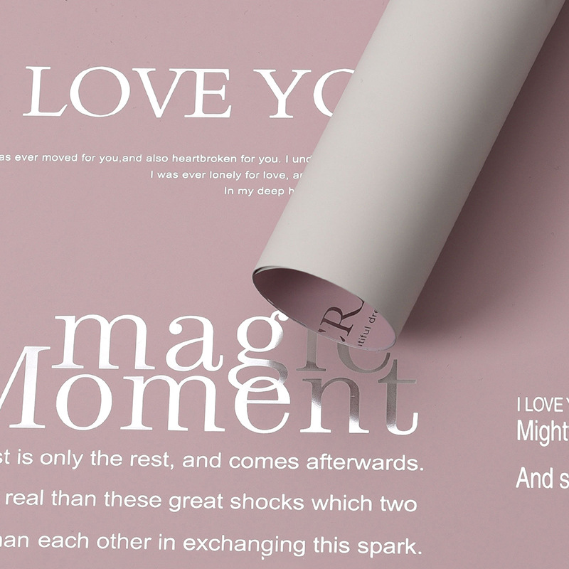 Huaxi Armani Inglés papel de embalaje de flores de aluminio de plata papel de ramo de flores hecha a mano DIY florista floral comercio exterior al por mayor