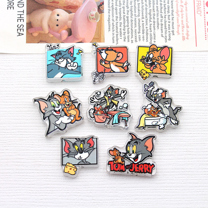 High-Definition Cartoon Cat and Mouse Tom & Jerry Acrylic DIY Beaded Pen Handmade Accessories Phone Chain Beads