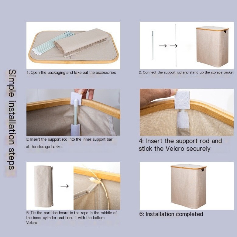 Venta transfronteriza tela impermeable tela Oxford plegable cesto de ropa sucia cesto de almacenamiento de gran capacidad de lavandería