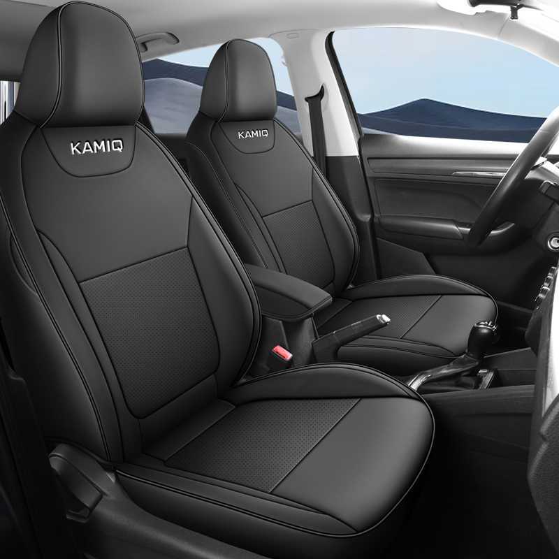 Modelə uyğun (Original) oturacaq örtükləri — Skoda Car Seat Cushion - mysterious-black-standard-edition-note-car-model-year-rear-row-half-cover