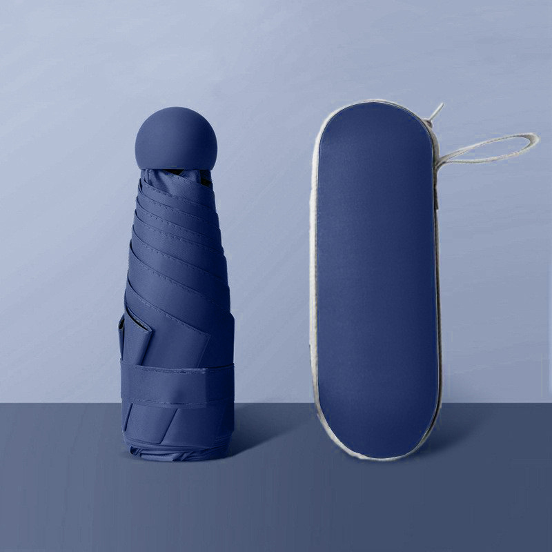 Mini plana seis paraguas de sol plegable protección solar paraguas de protección UV mujer publicidad personalizada pequeño paraguas de cápsula portátil