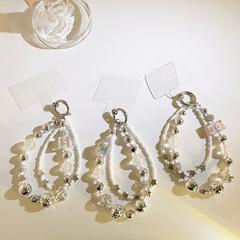 高級銀星星雙鏈掛飾創意手機掛繩通用手機殼新款掛件含夾片手提鏈