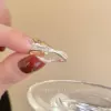 Silver Cross Zirconia Ring