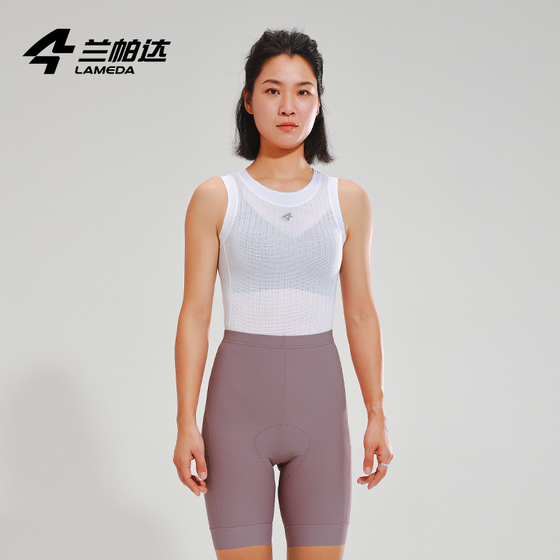 Lampada 25 New Cycling Shorts for Women Spring and Summer Sun Protection with Pockets Shock Absorption Professional Split Road Bike Simple Style