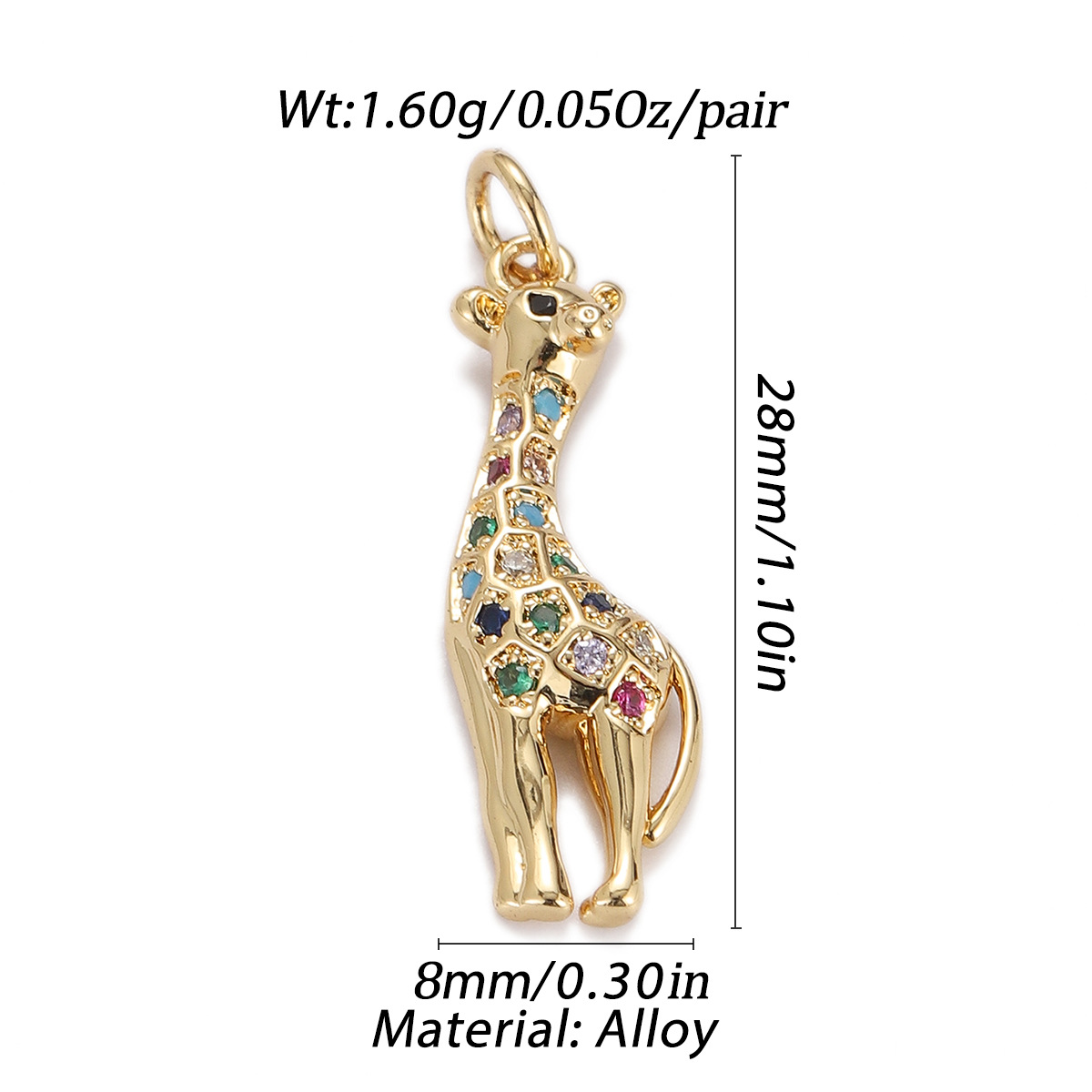 5g Weight Pendant Jewelry Making Type 1 Piece Quantity Holiday, Daily Occasion Copper Material Geometric, Letter, Giraffe Pattern Women's Gender Simple Style Style 1 Piece Copper Geometric Letter Giraffe Pendant 5