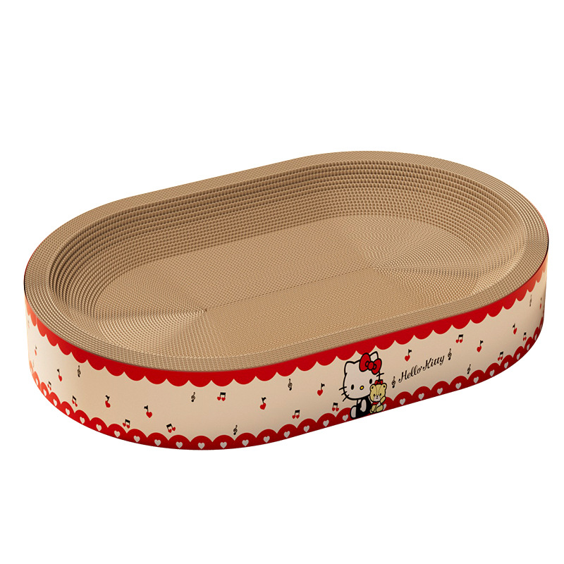 Juguetes para gatos de co-marcado gigantes sin cristales redondeados, combinación de juguetes para gatos resistentes al desgaste, papel corrugado para gatos auto-hi