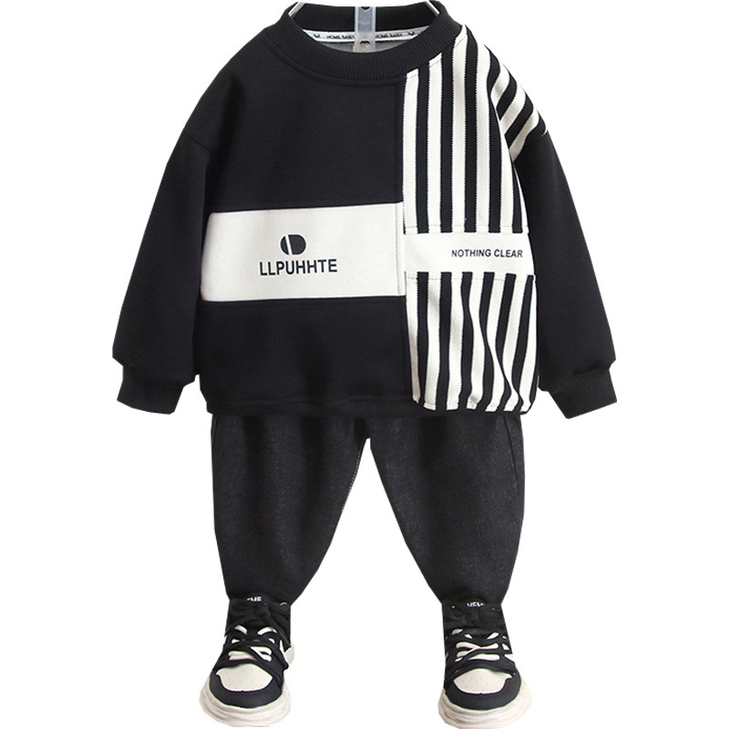 6122 Traje de suéter de primavera y otoño para niños Top de niño 2025 otoño nuevo traje de dos piezas de moda para niños y bebés