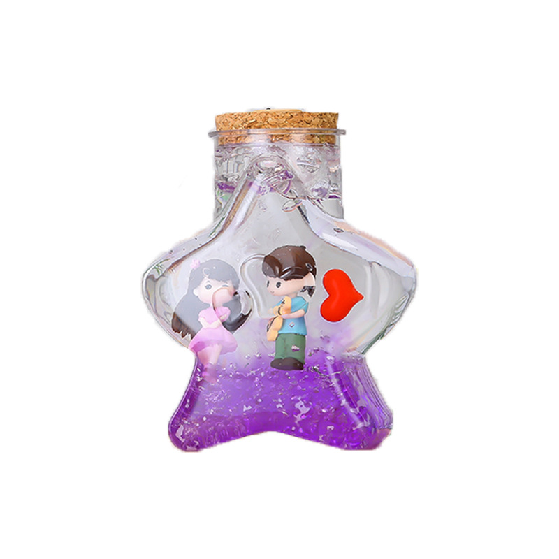 Botella de deseos de plástico botella de estrella flotante botella de luz nocturna botella de flores botella de estrella de la suerte botella de regalo de cumpleaños decoración image 5