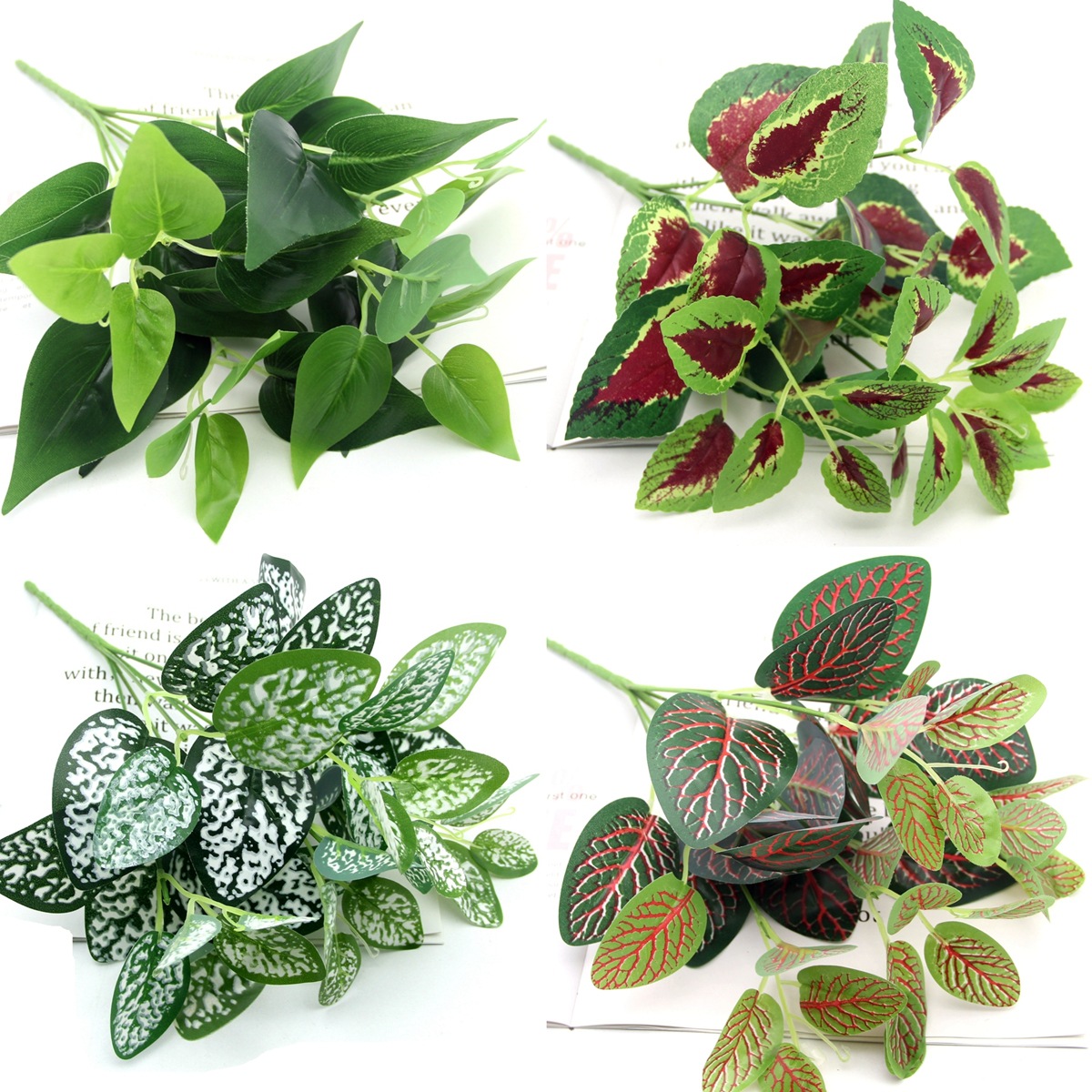 Hojas artificiales verdes tipo potos, decoración para muros, jardines y fondos, hojas plásticas realistas al por mayor