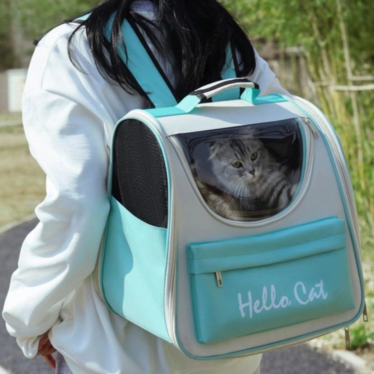 Домашняя кошка сумка для домашних животных Кошка дорожный рюкзак Кошка и собака универсальная портативная дышащая сумка Оксфорд