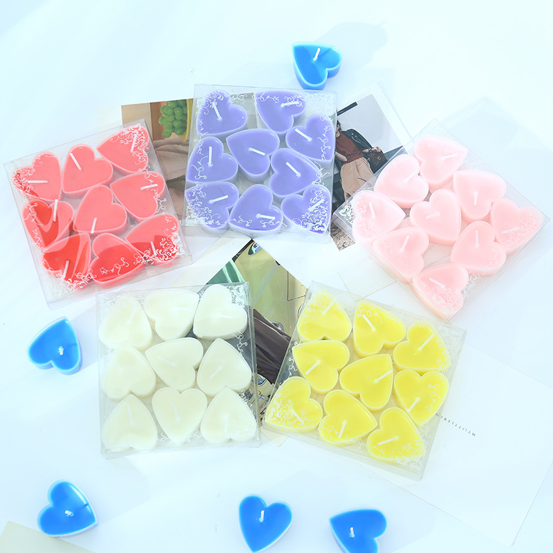 Cute Basic Sweet Heart Shape Paraffin Candle display picture 2