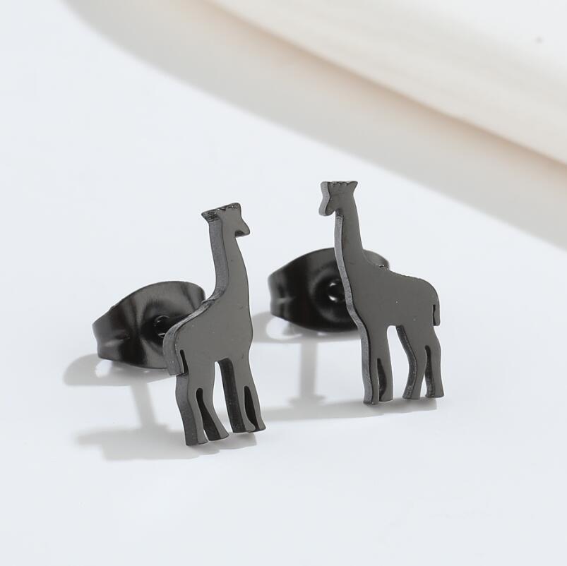 Cute Animal Titanium Steel Ear Studs Plating No Inlaid Stainless Steel Earrings display picture 3