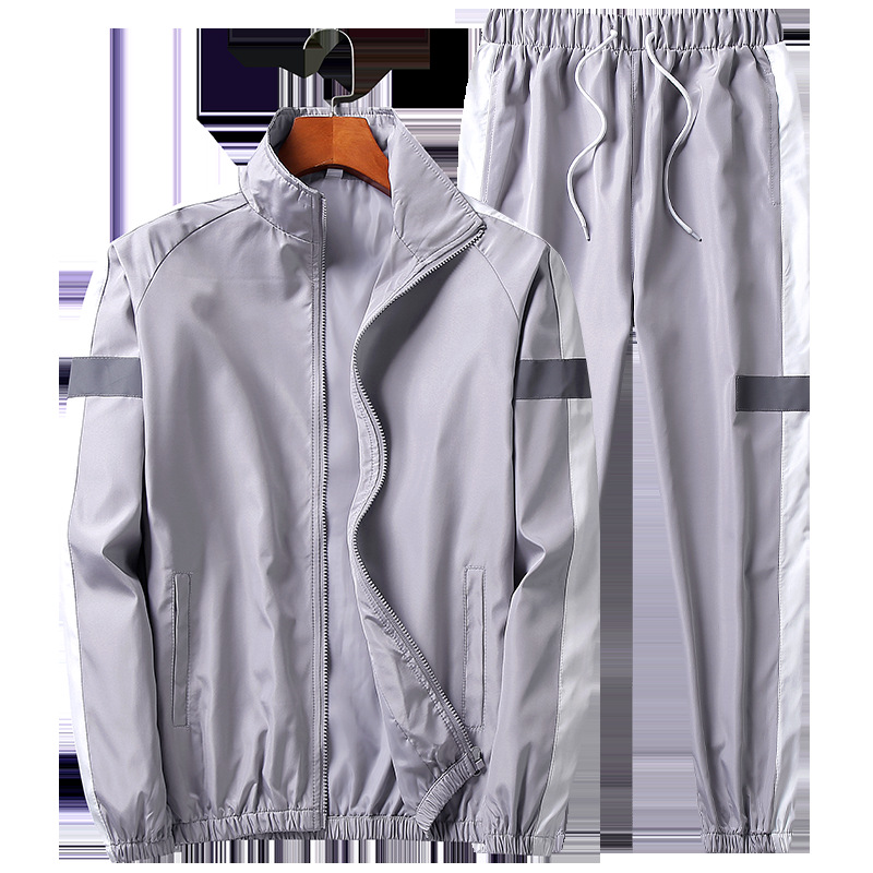 001 2022 Spring And Autumn Casual Sports Suit Korean Version Trendy Handsome Long Sleeve Jacket Men's Two-piece Set_voghion.com