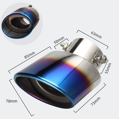 Car muffler — Package Peihui - baked-blue-thickened-without-mesh-curved-version-supports-installation