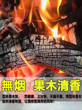荔枝木炭烧烤碳果木炭碳块原木炭烧烤炉无家用烟烤火取暖火锅商用