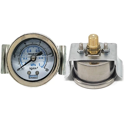 pressure gauge, stainless steel casing, tachometer