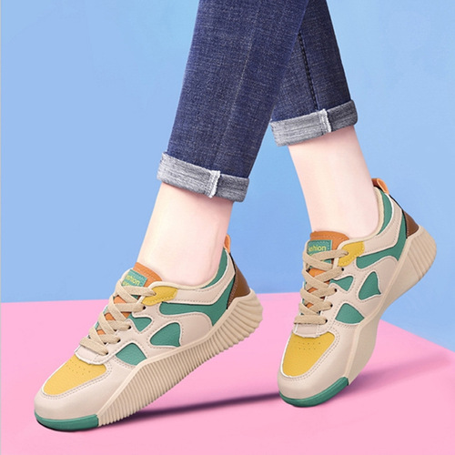 Casual non-slip sports shoes 2024 spring new versatile flat sneakers soft sole comfortable ultra-light large size women's shoes
