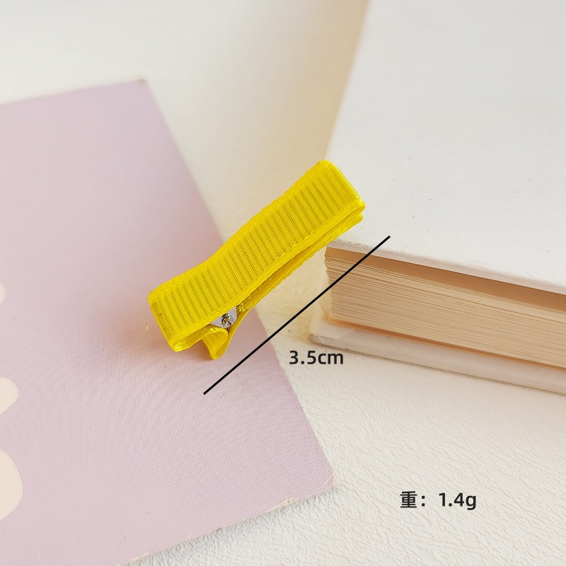 3.5cm全包布鸭嘴夹宝宝不伤发刘海夹手工diy配件马卡龙简约一字夹