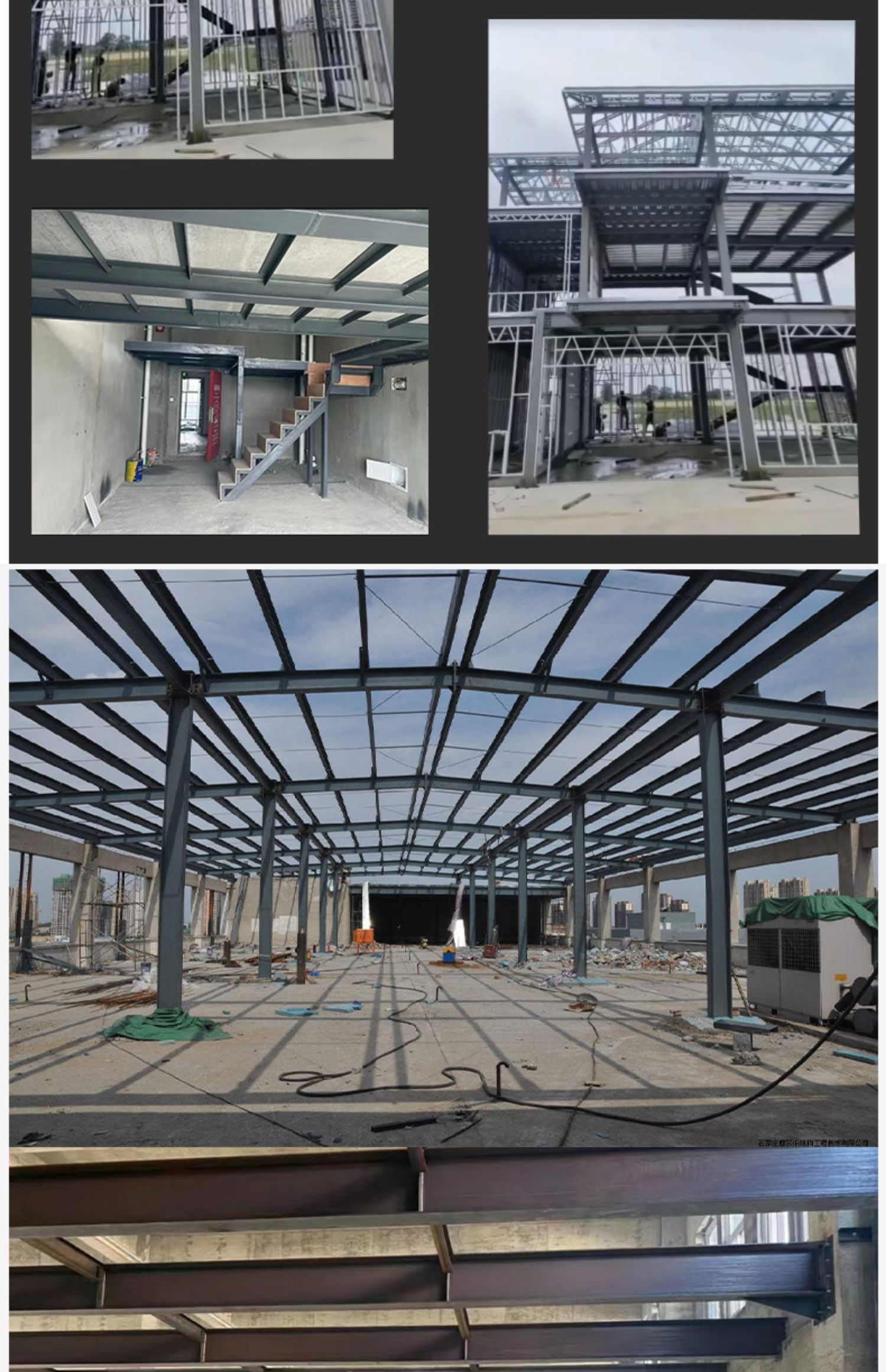 ll钢结构阁楼搭建工字钢楼梯厂房仓库挑高跃层加二层平台阳光房-阿里巴巴